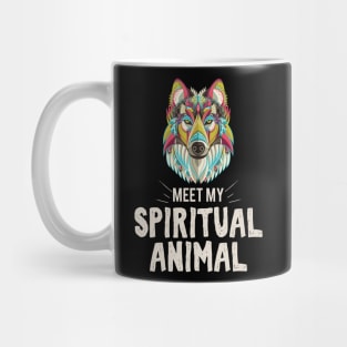 Meet my spiritual Animal Wolf Mug